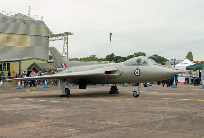 Avro 707 at the RAF Cosford Museum.