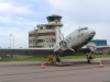 DC2 stork works out of Den helder, Holland and as you can see its minus one engine after a mishap with an undercarriage collapse which happened in 2005 during a minor air show at the airfield. - Photo by John Bilcliffe