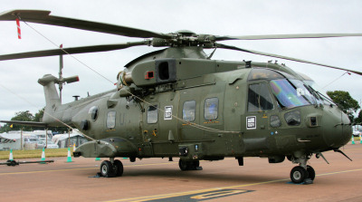 Royal Navy Merlin helicopter.