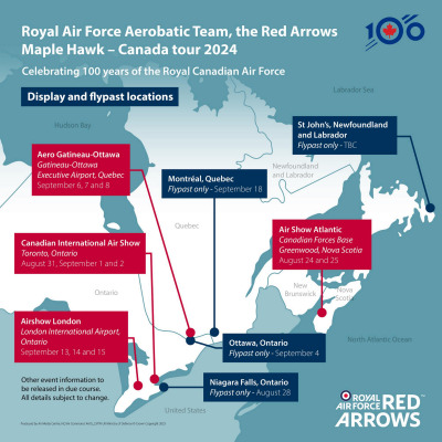 Red Arrows Canada Tour 2024